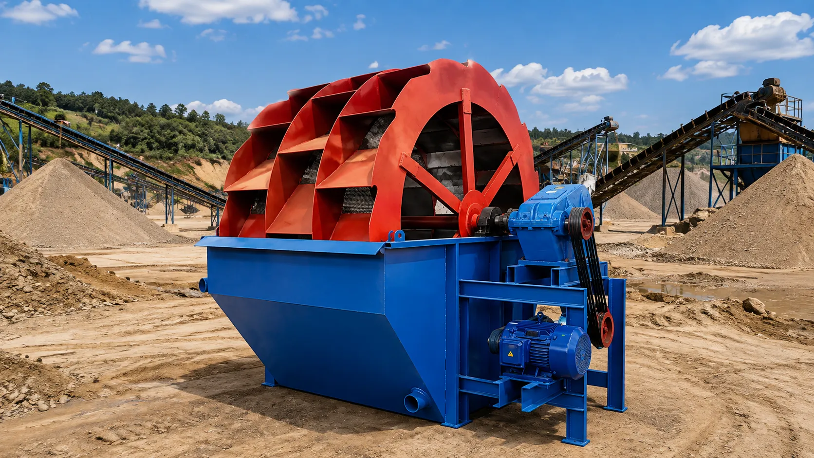 Bucket Wheel Sand Washer — detail view 1
