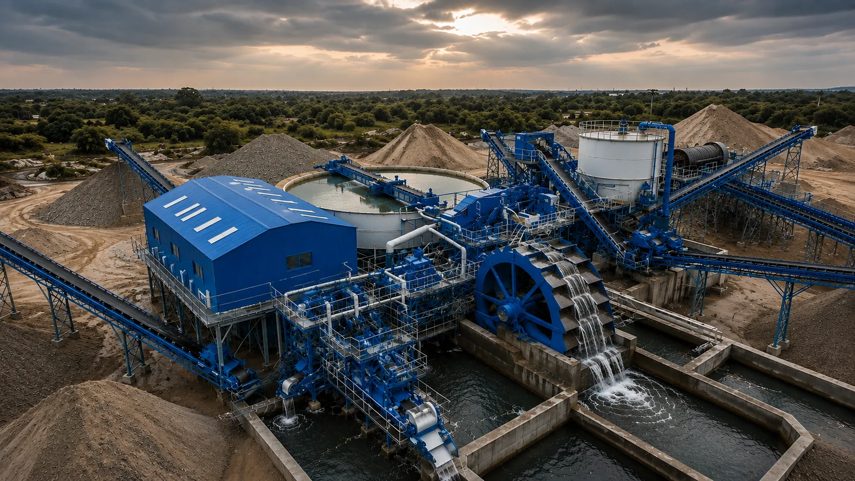 Silica Sand Washing Plant — front view
